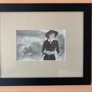 Drawing of Woman Standing Alone